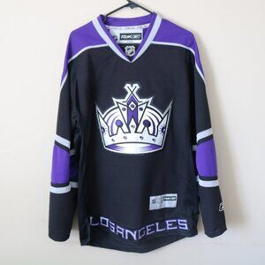 Vintage Los Angeles Kings RBK Hockey Jersey NHL M Black Purple